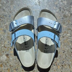 Birkenstock Blue Sandals with Adjustable Straps and Anatomical Footbed